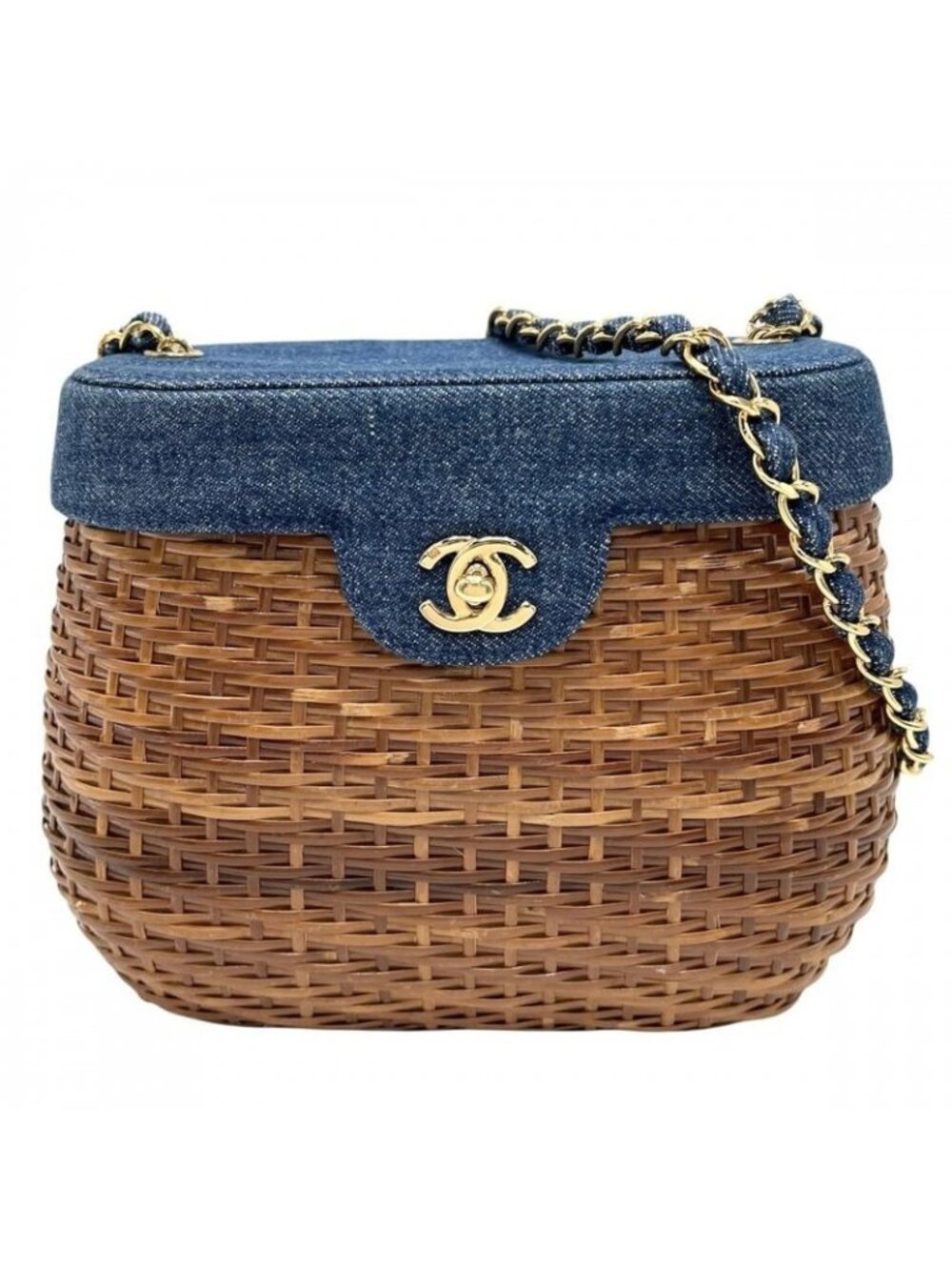 Chanel Shoulder Bag Basket Chain Crossbody